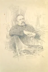 Portret van Nikolaj Leskov (1831-95), 1889